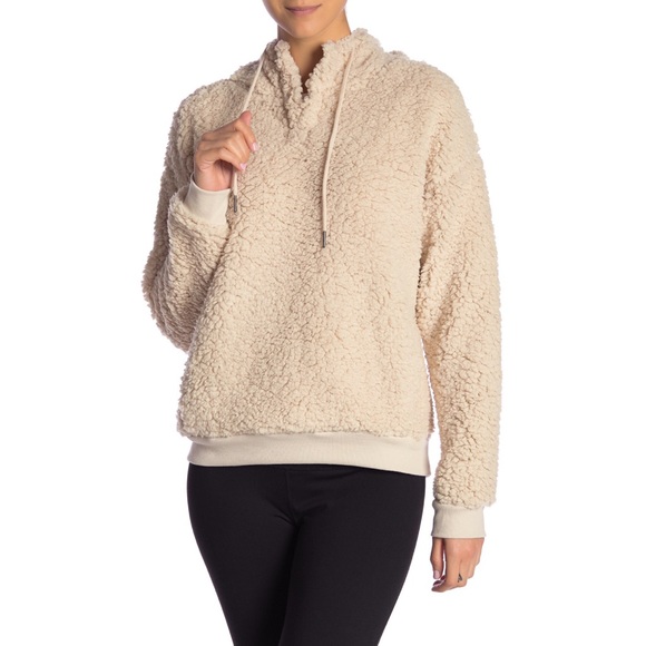 Zella Tops - Z By Zella Rare Form Faux Shearling Teddy Hoodie L